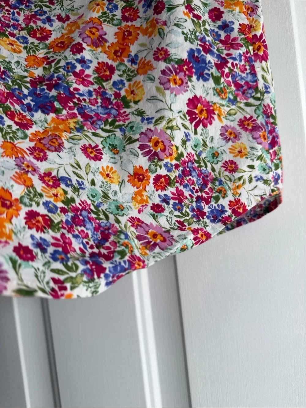 Les Amis Floral Cotton Blend Top - Multicolor - Picture 8 of 9